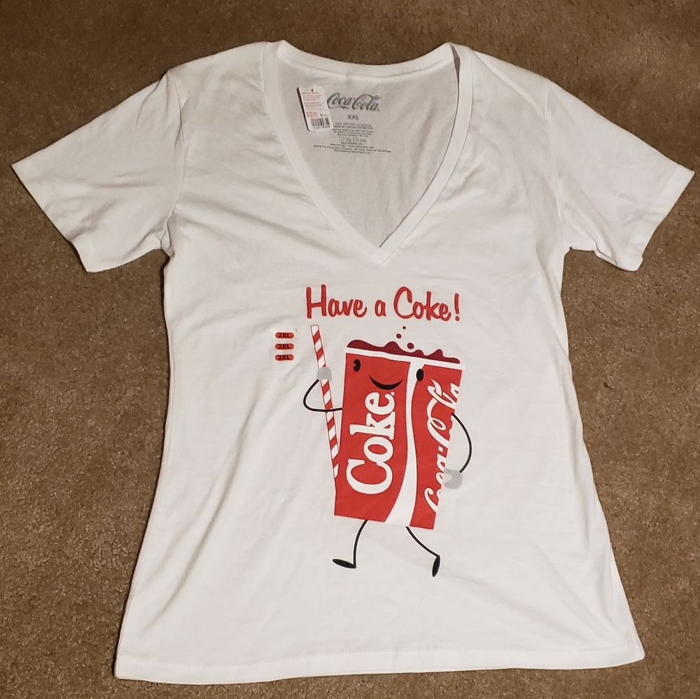 Coca Cola New With Tags V-Neck Have A Coke Shirt